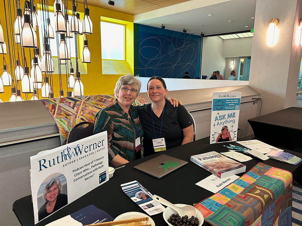 Juliane Carrillo with Ruth Werner at an AMTA Convention